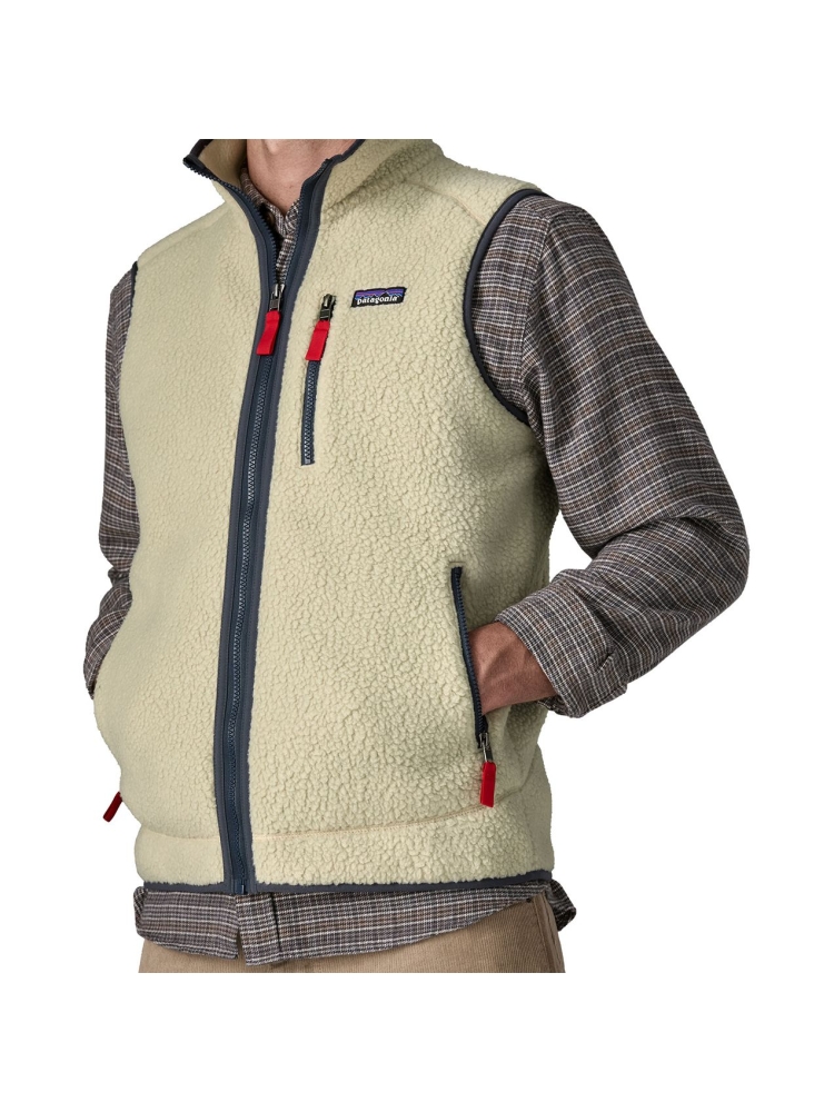 Patagonia Retro Pile Vest Pelican w/Smolder Blue 22821-PNSM jassen online bestellen bij Kathmandu Outdoor & Travel